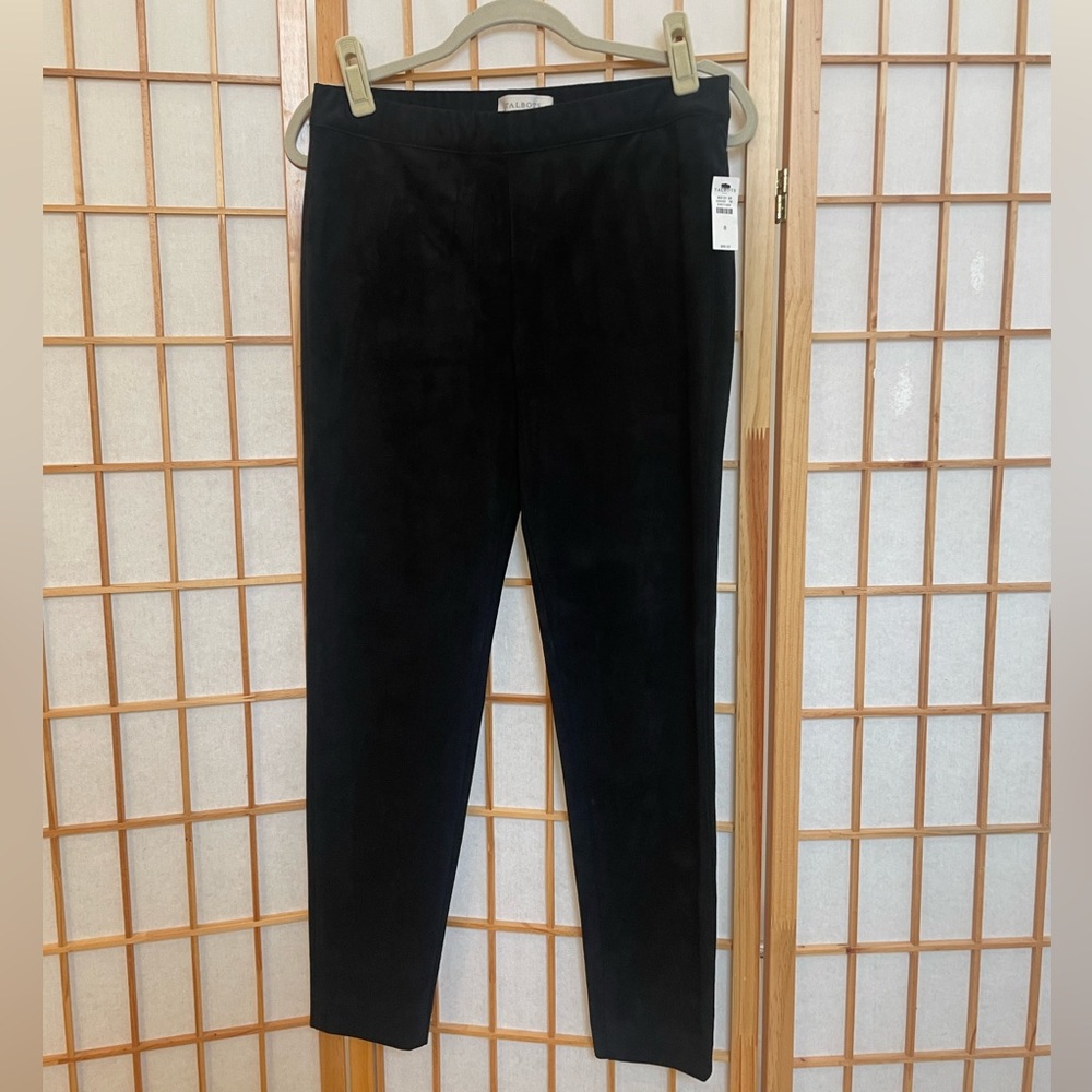 Talbots Black Faux Suede Leggings NWT Size 8
